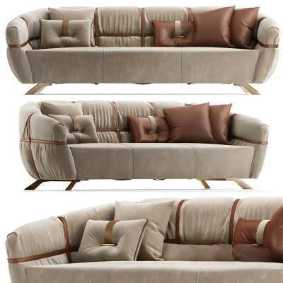 现代布艺多人沙发-89